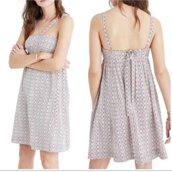 NWT Madewell Silk Convertible Halter Dress 6 Preppy Summer Classic - Picture 1 of 8